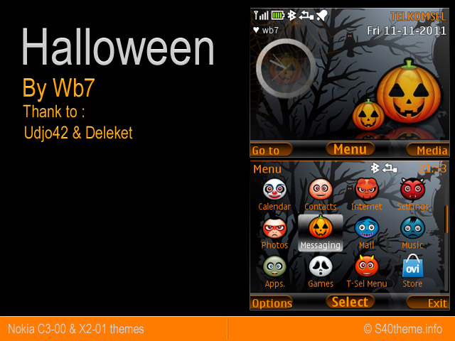 Halloween Themes For C3-00 X2-01 32240 S406th - Wb7themes
