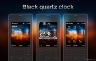 Black quartz swf clock theme X2-00 X2-05 6300 206 series 40 240x320