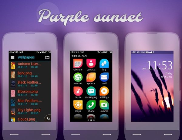 Purple sunset theme Asha full touch